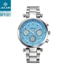 JULIUS Logo Watches Ladies Quartz Watches Bezel Japan Movt Valentine Brand Whatches Women Luxury Chronograph Rose Gold JA-815
