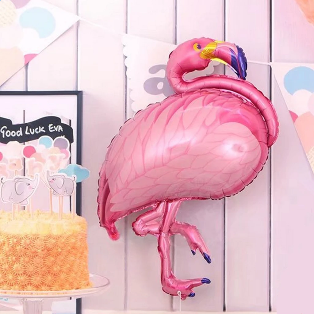 Novelty Large Aluminum Foil Flamingo Balloon Tropical Hawaiian Luau Summer Beach Wedding Birthay Party