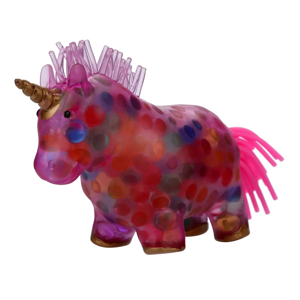 

2019 New Toy Hot Ranibow Unicornor Spongy Bead Squishies Toy Squeezed Toy Pressure Stress Reliever Toy Gift Drop shipping CCY