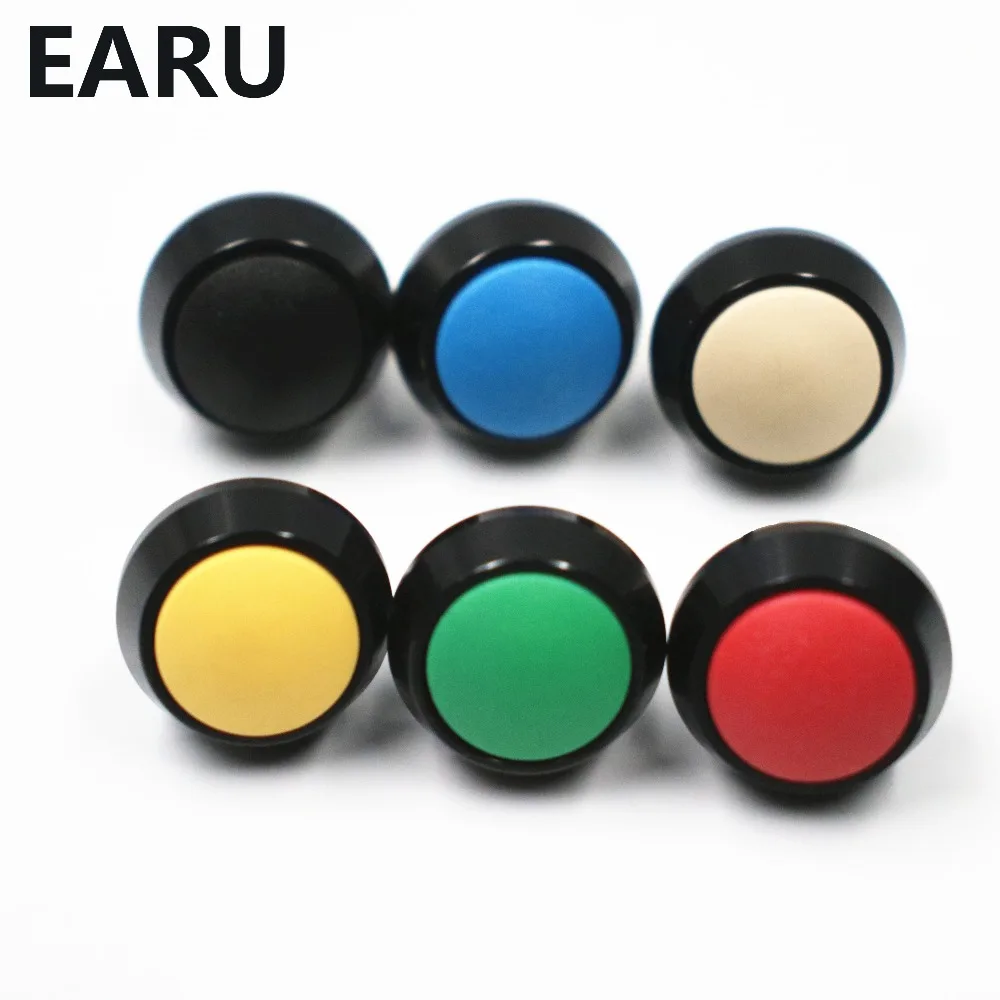 

1pc 12mm Black Stainless Steel Colorful Momentary Horn Door Bell Power Push Button Siwtch Screw Feet Car Auto Engine Start PC
