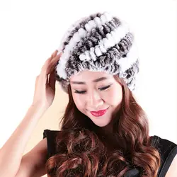 Для женщин держать уши норки меховая шапка зимняя с натуральным мехом женские Кепки норки реального трикотажные Кепки s ананас шляпа для