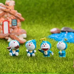 4 шт./компл. японского аниме кошка робот Doraemon микро Пейзаж украшения ПВХ фигурку Коллекционная модель игрушки OPP сумка N668