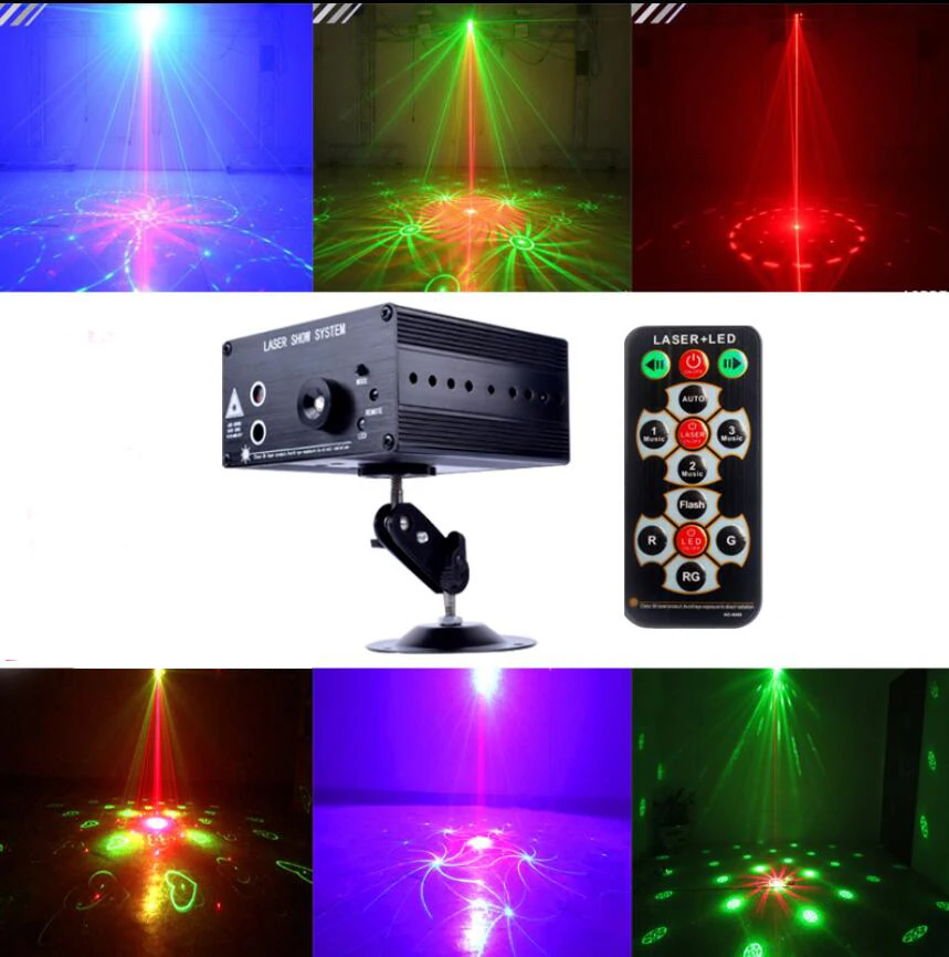 

48 Patter Remote Control Smoke Machine LED Disco Light Christmas Lamp RGB Smoke Projector DJ Party Stage Christmas Decoration