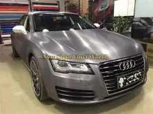 High Quality Grey Brushed Vinyl Wrap Car Body Film Stickers Air Bubble Free Computer Cover Laptop Size: 1.52*30M/Roll