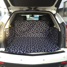 

Pet Carrier Paw pattern Puppy Car Seat Covers Waterproof Anti-fouling dog SUV car Trunk Mat Travel Accessories Car Cushion