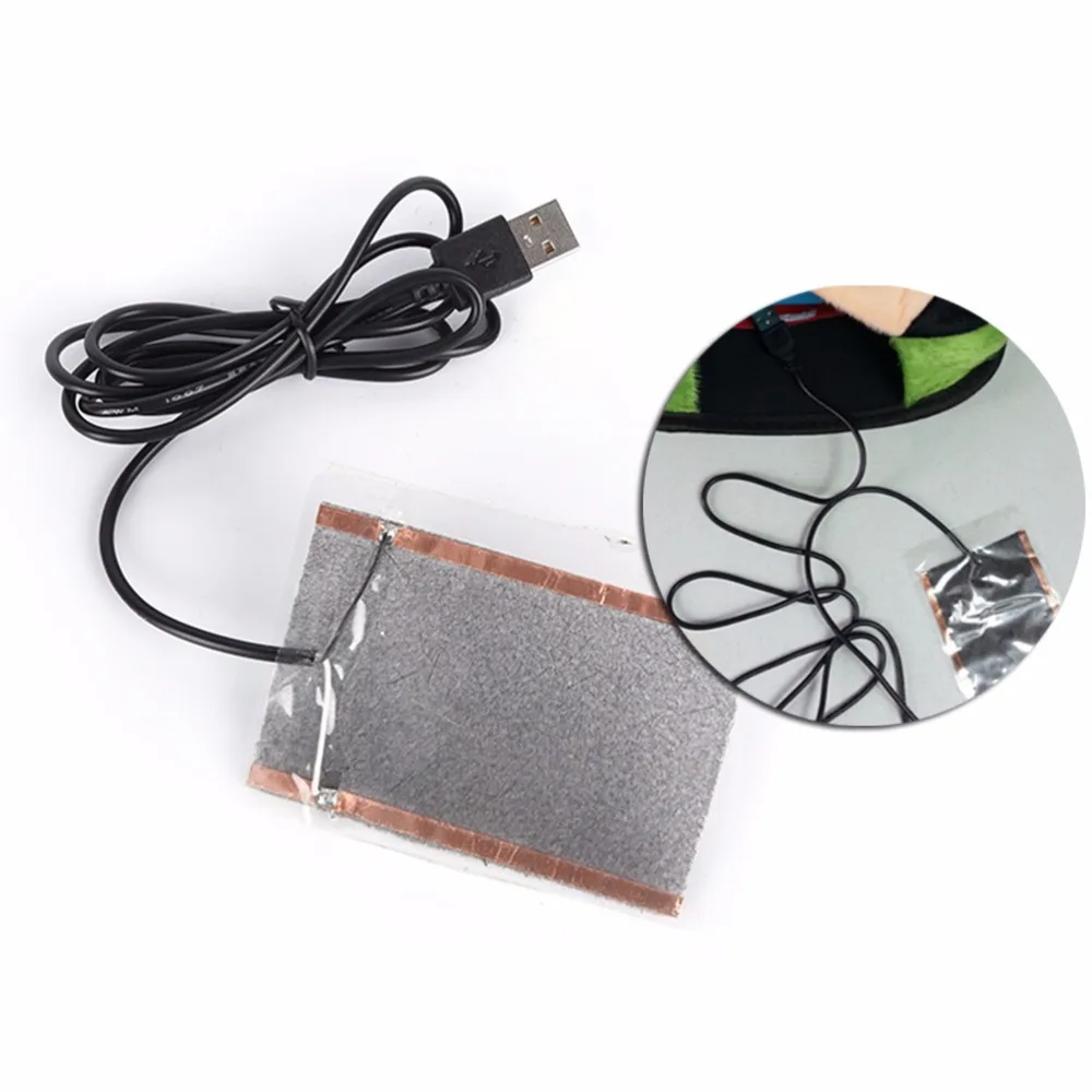 1Pc x USB Heat Warmer Outdoor USB Heating Sheet Winter Warmer Electric Heaters for Shoes clothes