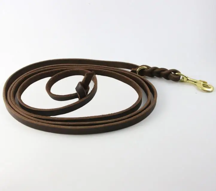 Подлинный кожаный для собак поводок удлиненные собака тренировочные поводки Веревочный Поводок для средних и больших размеров, для собаки Лабрадор Пособия по немецкому языку пастырь 290 см