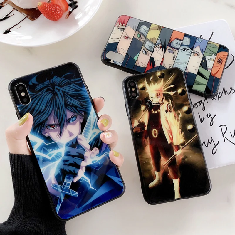 Светящийся чехол Наруто для iphone 6 6s 7 8 plus X XR XS Max 11 чехлы телефонов новейшая модель
