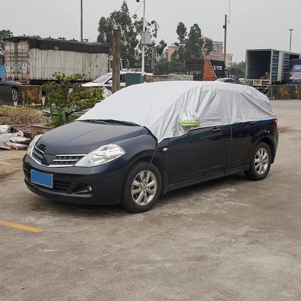  Durable Car Cover Sun UV Snow Dust Rain Resistant Half Covers Car Styling3.2Mx1.75M