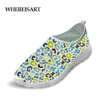 

WHEREISART Hard-Wearing Shoes New Men Shoes Summer Fashion Casual Leopard Shoes Casual Lightweight Men's Leisure Shoes