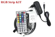 30LED/M,5M 150LEDs 5050RGB Flexible LED Strip Kit,Nonwaterproof DC 12V RGB LED Tape Christmas Decoration+44key+12V 3A adapter