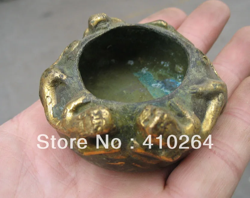 

$Nice Discount$ The double gold dragon pen wash Chinese Classic bronze Statue