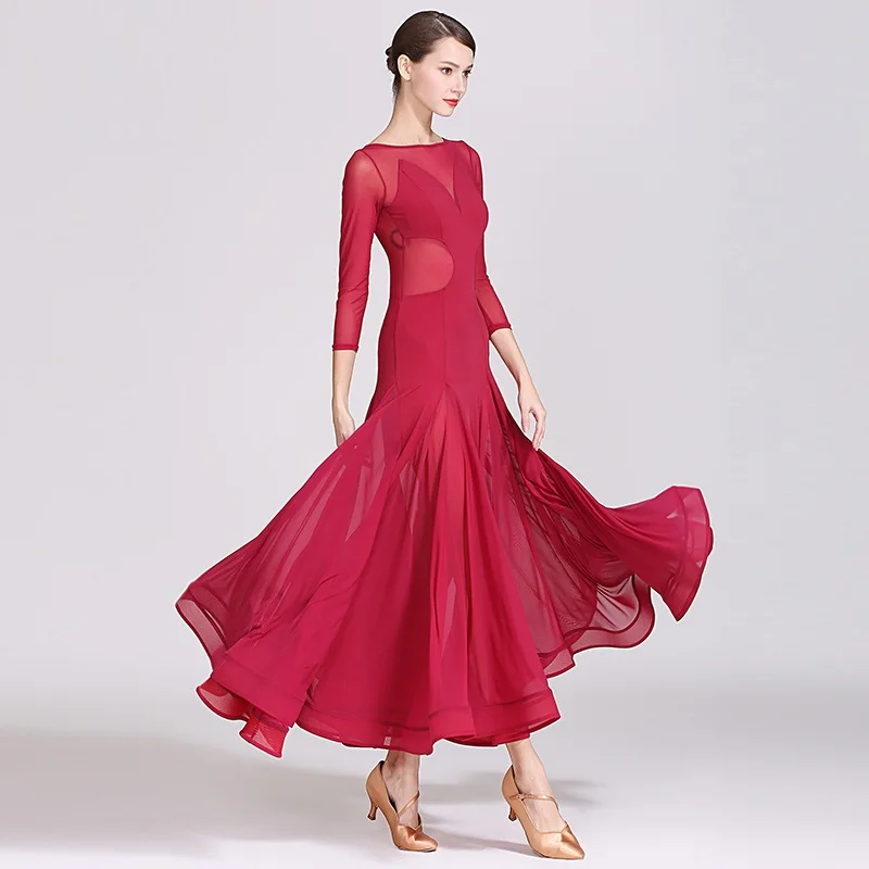 standard ballroom dresses women flamenco dress waltz dance costumes
