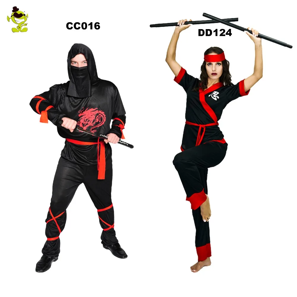 Traje de Ninja Largo Unisex Akatsuki para Disfraz de Halloween KuKiee