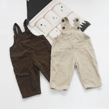 Осенние комбинезоны для мальчиков и девочек Вельветовая детская одежда повседневная детская одежда