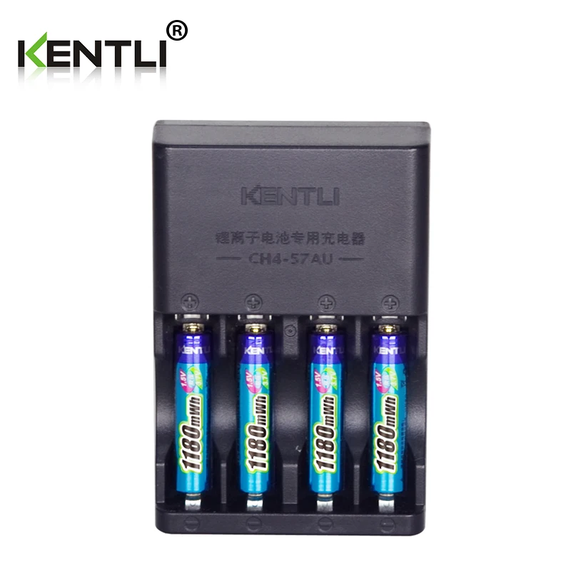 KENTLI 4 шт. 1 5 В aaa 1180mWh литий ионный аккумулятор + слота AA AAA Smart Charger|lithium battery|battery aaaa