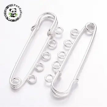 

5pcs Iron Kilt Pins Brooch Findings for Jewelry Making DIY Accessories Findings 16x50mm Hole: 3mm