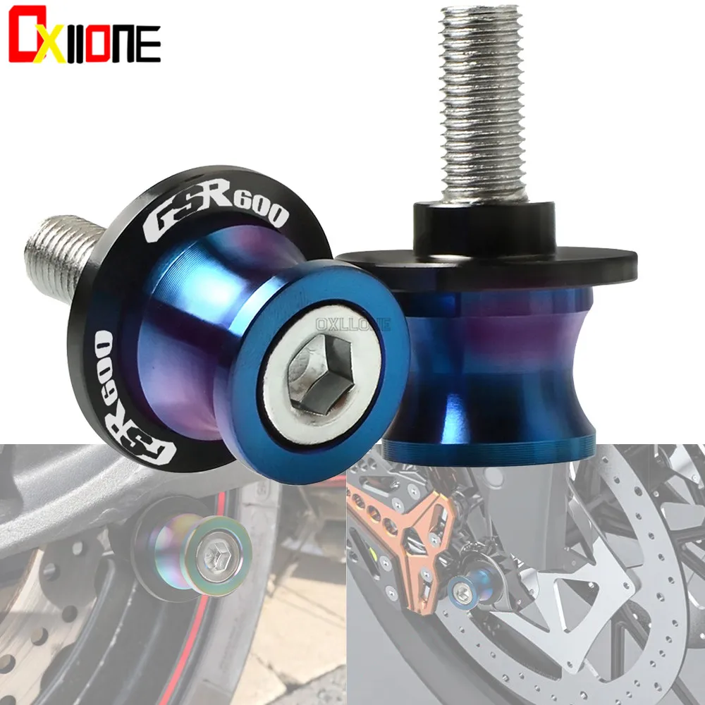 

For SUZUKI GSX650F GSX750F Katana GSX-R 600 GSX-R 750 1000 Motorcycle stands screws Swingarm Spools slider 8MM swing arm Sliders