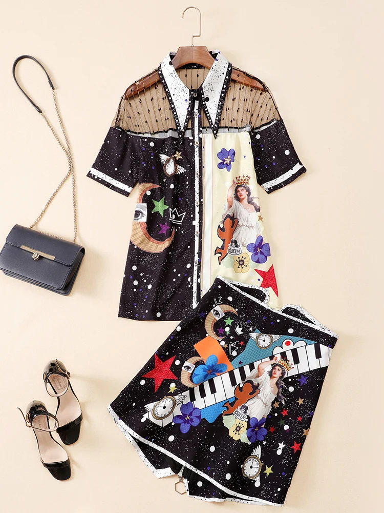 

Fashion women's Sets 2019 Runway Luxury famous Brand European Design party style women's Clothing WS07276