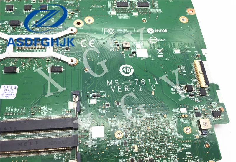 Материнская плата для ноутбука MS-1781 для MSI GT72 MS-17811 1,0 SR1PX i7-4710HQ 2,5 ГГц GE72 2QE DOMINATOR DDR3L неинтегрированная