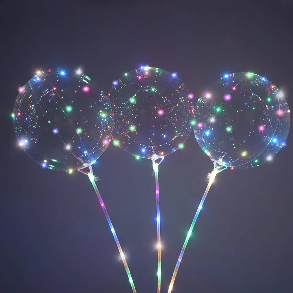 Воздушные шары на день рождения, Детские светодиодные вечерние шары, украшения на день рождения, Детские аксессуары на День святого Валентина для девочек и мальчиков, baloon 30JULY16 - Цвет: 1PC Multicolor B