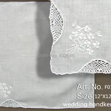 Женские Модные Платки носовые для девочек 12 шт./лот 1" x12" белый хлопок женские свадебные Платки носовые для девочек вышитые Кружево Платки для baide