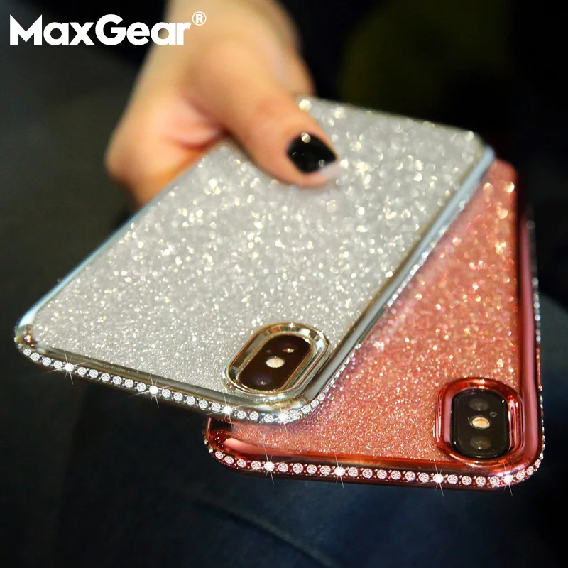 Rhinestone Glitter Case for Apple iPhone 6 6S 7 8 Plus X