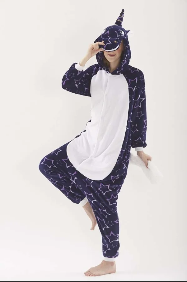 Winter Kigurumi Onesie Stitch color Unicorn Pikachu Anime Costumes Cosplay Cartoon Animal Sleepwear Warm Adult Men women Hooded