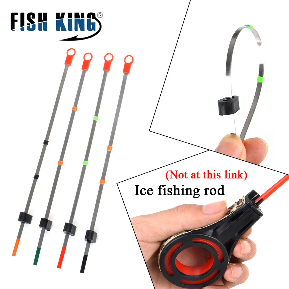 الأسماك الملك 20 قطع الشتاء الصيد قضيب أعلى تلميح UL-H الطاقة C.W 1-4/24-32 جرام الفولاذ المقاوم للصدأ الجليد قضيب تلميح 17 سنتيمتر خفيفة قضيب كومبو