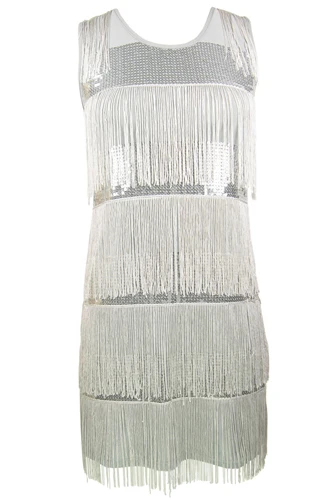 Silver Grey Новинка с бахромой, с кисточками 1920 s Модные Хлопушки вдохновил Коктейльные Вечерние для выпускного, коктейльной вечеринки платья Костюмы платья для Для женщин Золотой Серый - Цвет: Silver Grey