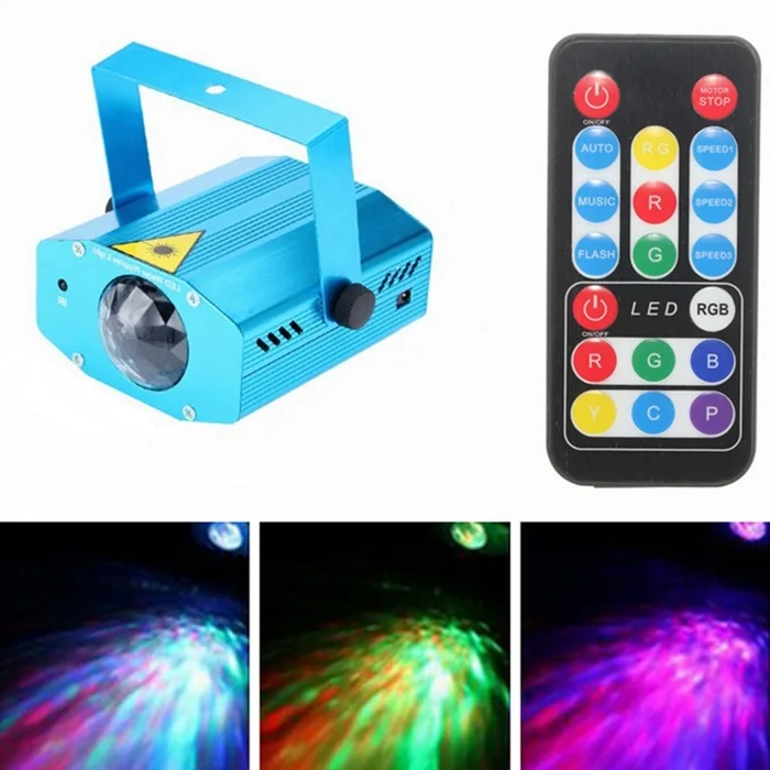 AC85-265V Min 3W Remote wave projection RGB LED Water Wave Ripple Effect Stage Light Lamp Music Auto Party DJ Laser Projector AC85-265V Min 3W Remote wave projection RGB LED Water Wave Ripple Effect Stage Light Lamp Music Auto Party DJ Laser Projector