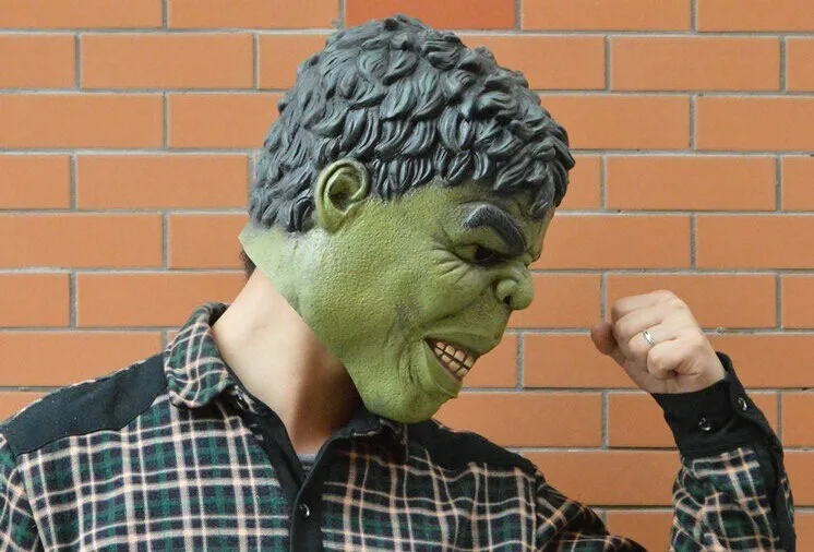 Free Shipping Head Rubber Latex Mask Cartoon Hulk Mask for Carnival and Party Halloween MK1142 (2)