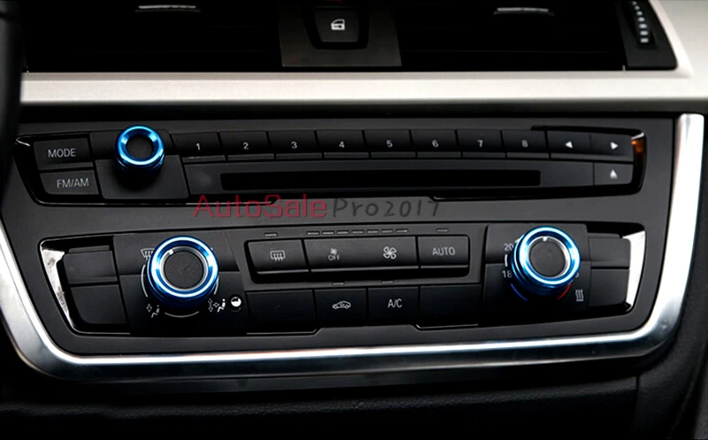 Aluminium alloy Chromium Styling Inner Air Condition knobs Decorative Covers 3pcs Red/Blue/Silver For BMW X6 E71 2009 2010- 2014 |