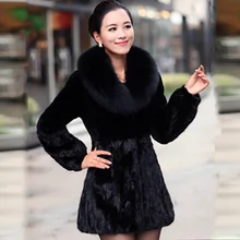 Очень пальто с мехом лисы для женщин из натурального меха, верхняя одежда в стиле пэчворк, верхняя одежда средней длины с мехом пальто из кожи и меха