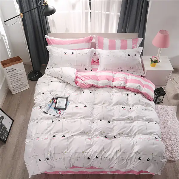 Us 26 4 34 Off Princess Fruit Peach Bedding Sets Duvet Cover Set Bed Sheet Pillowcase Pink Twin Full Queen King Size Bedclothes Home Textiles In