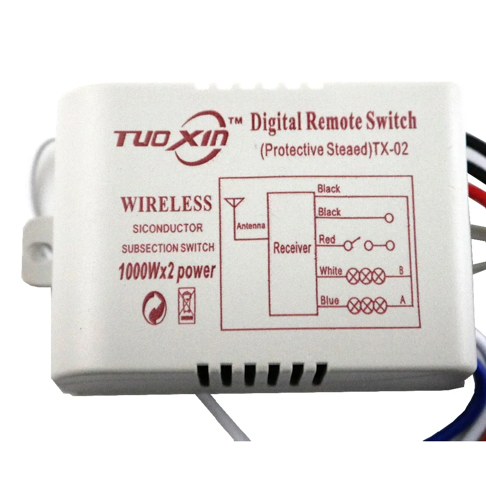 2 Way 220V канальный радиочастотный дистанционный цифровой беспроводной настенный
