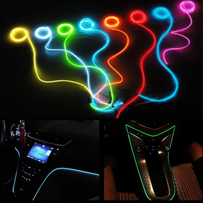 

Auto 2m clamping-edge Flexible Neon Car Decorate With Cigarette lighter Drive For Opel Insignia Astra Corsa Zafira Vectra
