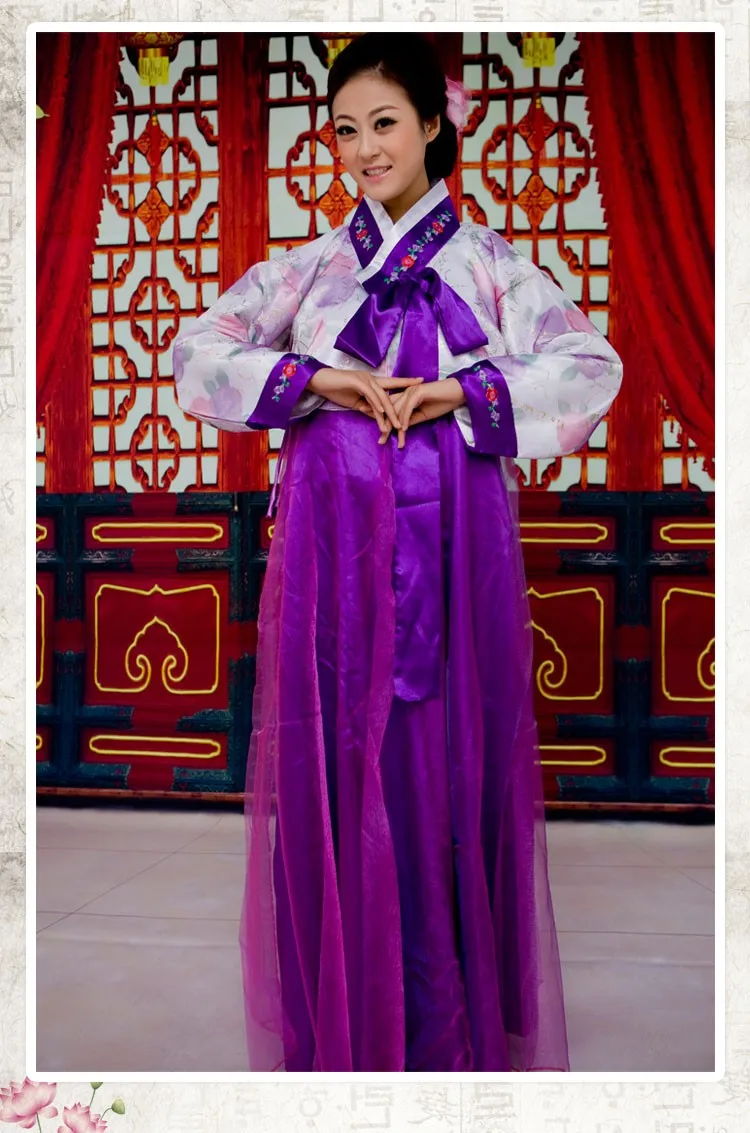 Высокое качество корейский традиционный платье длинная куртка с секциями женщина сцене корейский национальный костюм три Цвета M& L Размеры