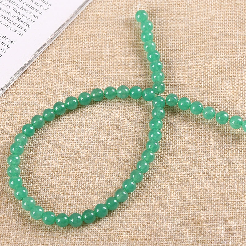 

Green Aventurine chalcedony DIY semi-finished BEADS HANDMADE BEADED beads manufacturers special offer