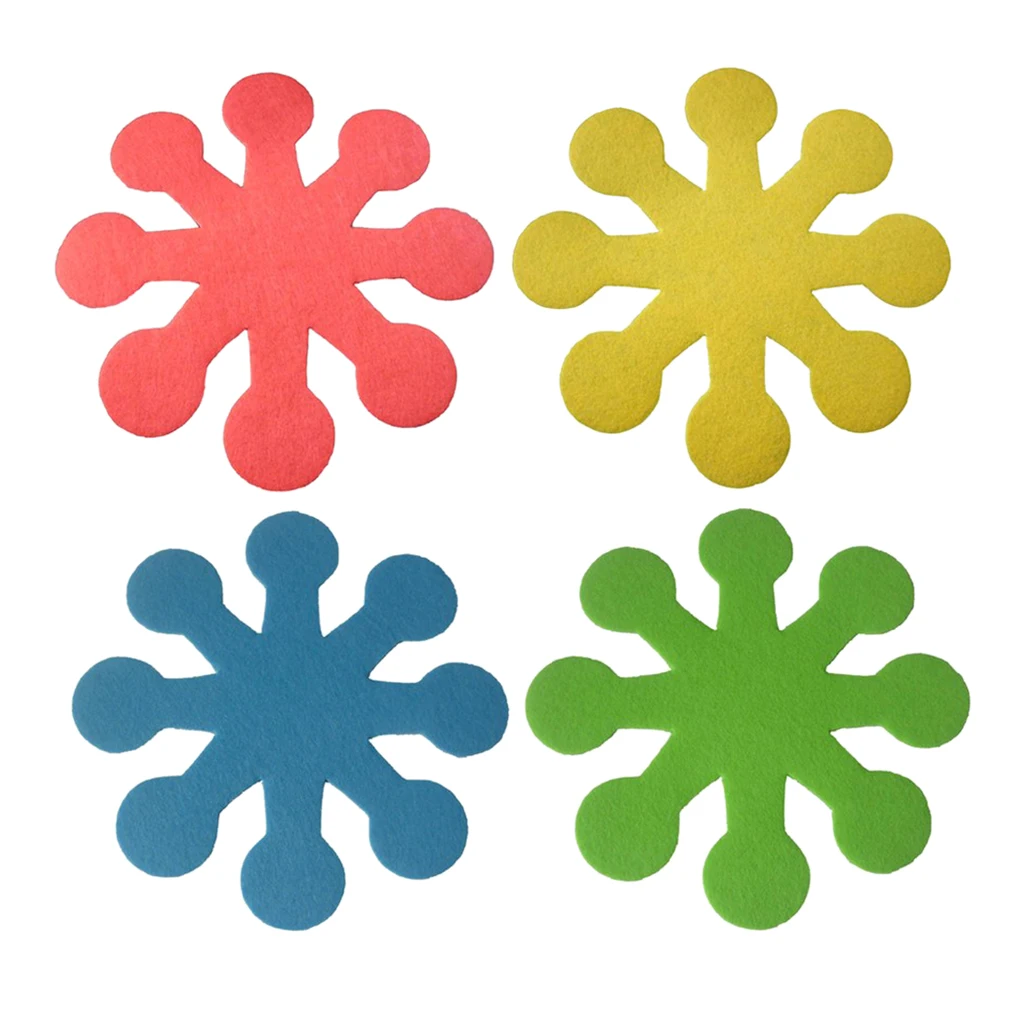 1 Set, 4 Pcs  Heat Insulation Pad Bowl Mat Coaster Household Tea Cup Mat Flower Pan & Dish Protectors, Assorted Colors
