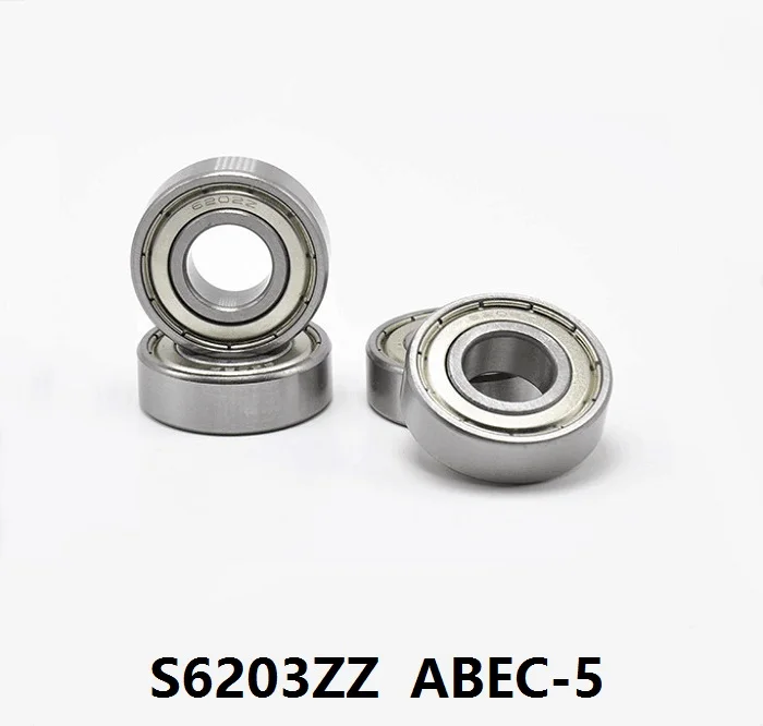 

10pcs ABEC-5 S6203ZZ S6203 ZZ 17*40*12mm Stainless steel Ball bearing Deep Groove Ball Bearings 17x40x12mm 6203
