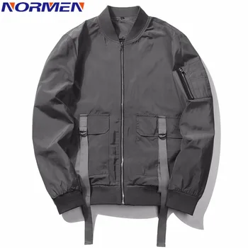 

NORMEN Men's Classic Bomber Jacket 2018 New Spring Retro Casual Tops Fashion Streetwear chaquetas hombre Thin Jackets Men