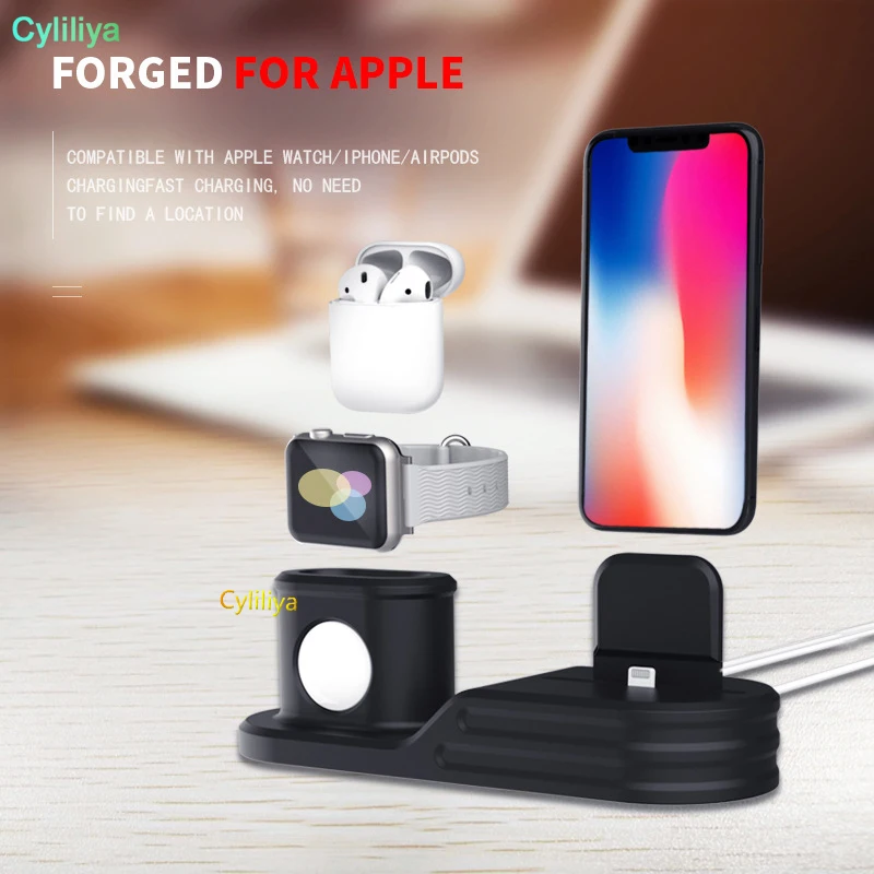 Excellent 100pcs3 in 1 MultiFunction Charger Station Silicone shell for iphone airpods and iphone iwatch fit for magnetic wireless charger 0 Excellent 100pcs3 in 1 MultiFunction Charger Station Silicone shell for iphone airpods and iphone iwatch fit for magnetic wireless charger 0