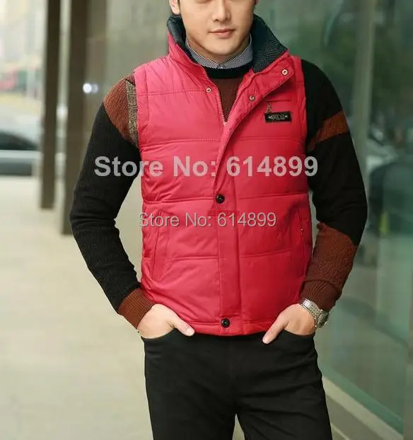 HOt sales!! New autumn / winter men s clothing Cotton vest male Mandarin Collar Formal Work vest casual vest S-XXL L-XXXL