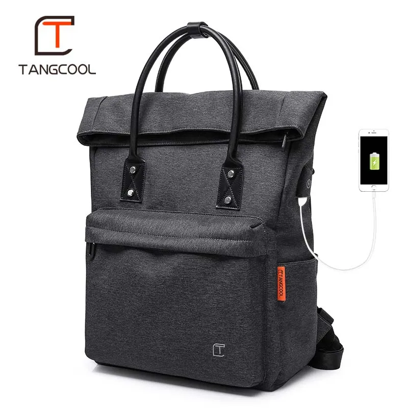 

Tangcool Waterproof Men's Backpack USB Charging Bag Fashion men Multi-function Rucksack Business Computer Backpack For Teenager