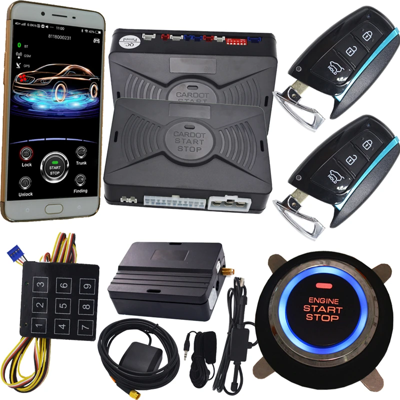 new bluetooth app start stop engine car security alarm system with