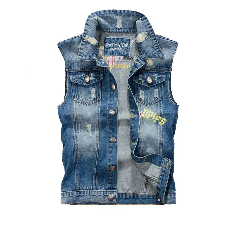Buy High Quality men's Denim Vest New Designer Fashion