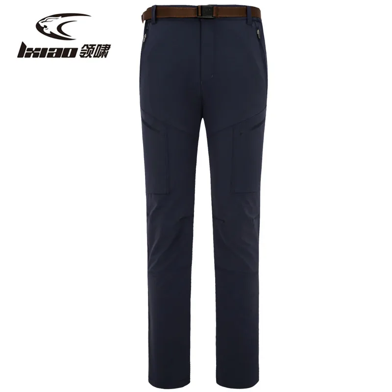 

LXIAO Hiking Pants Men 2018 Spring/Autumn Solid Color Outdoor Climbing Waterproof Pants Male Trousers Trekking Sport Pants Men