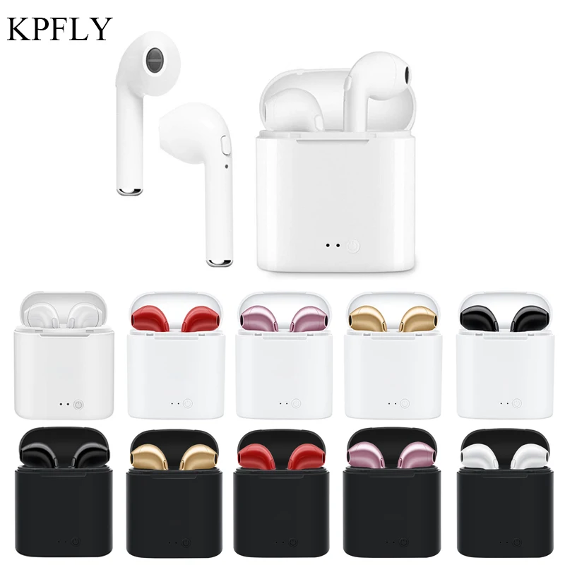 

KPFLY i7S TWS Mini Wireless Headphones Bluetooth Earphone Stereo Earbud Camo Headset With Charging Box Micphone Sport For iPhone