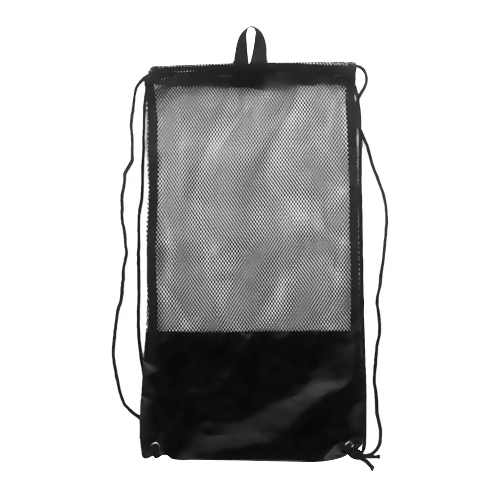 Adjustable 20KG Mesh Drawstring Bag for Snorkeling Scuba Diving Fins Goggles Mask Swimming Swim Dive Water Sports Accessories